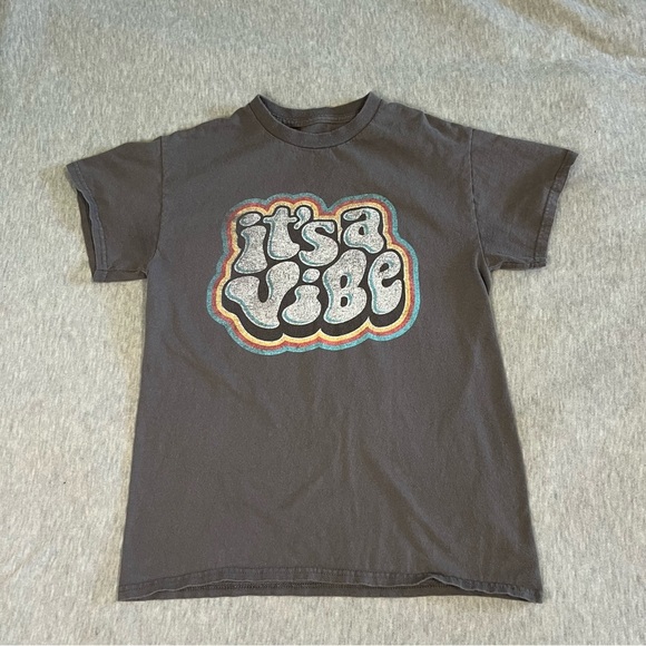 Gray Short Sleeve Tee “It's a Vibe” - Picture 1 of 4